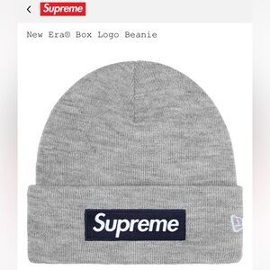 Supreme/New Era Box Logo Beanie “Heather Grey” OS